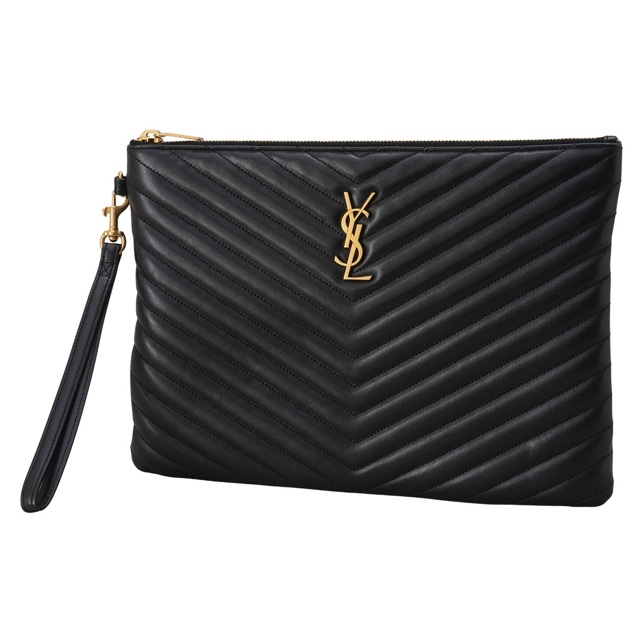 YVES SAINT LAURENT(USED)생로랑 559193 모노그램 쉐브론 클러치